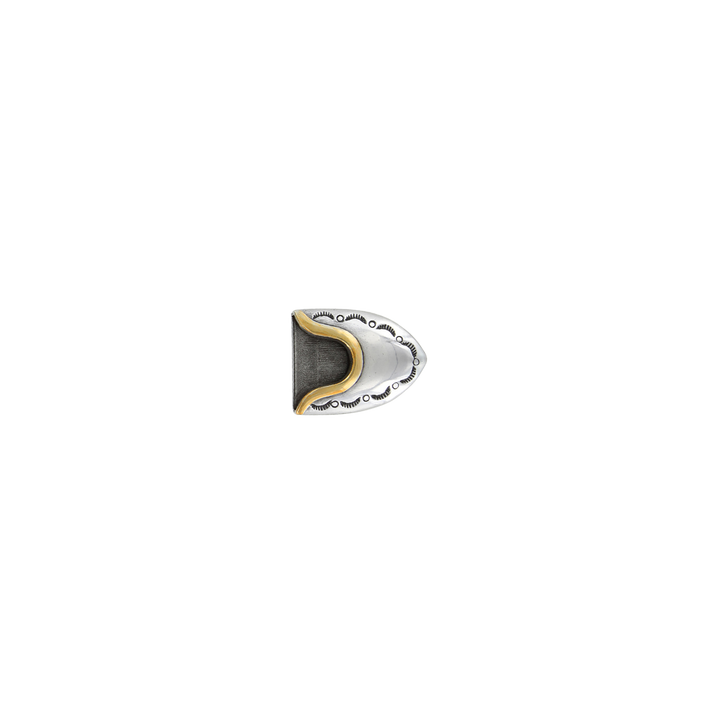 Engraved Silver & Gold Belt Buckle – 1 inch
