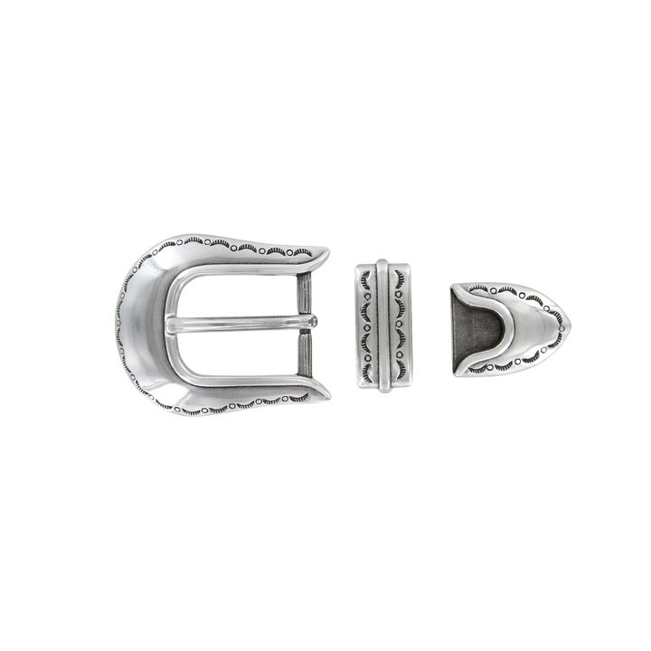 1 inch Silver Western Buckle Set