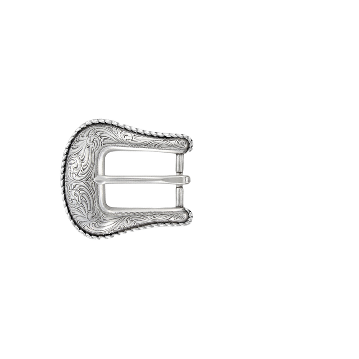 1 inch Silver Rope-Edge Buckle Set