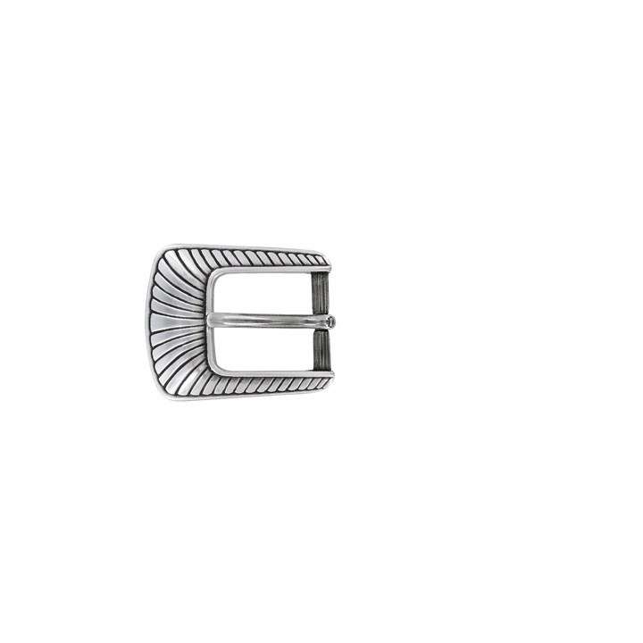1 inch Silver Stitched Buckle Set
