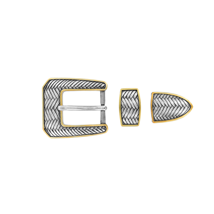 1 inch Woven Pattern Buckle Set