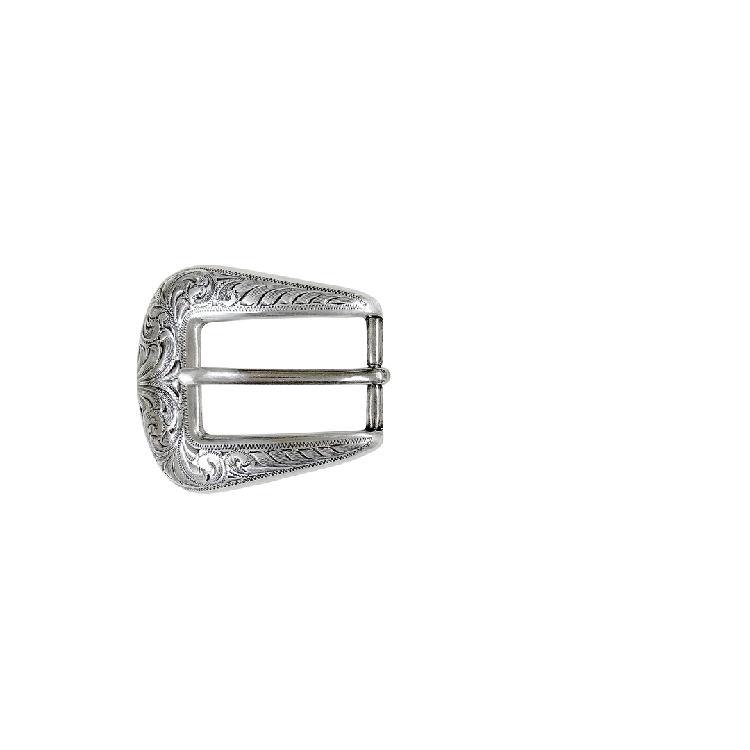 1 inch Engraved Silver Western Buckle Set