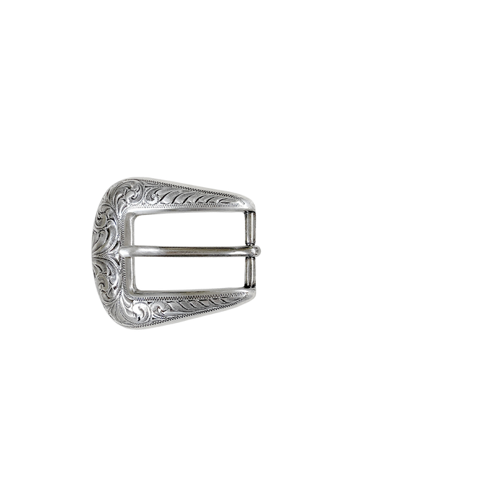 1 inch Engraved Silver Western Buckle Set