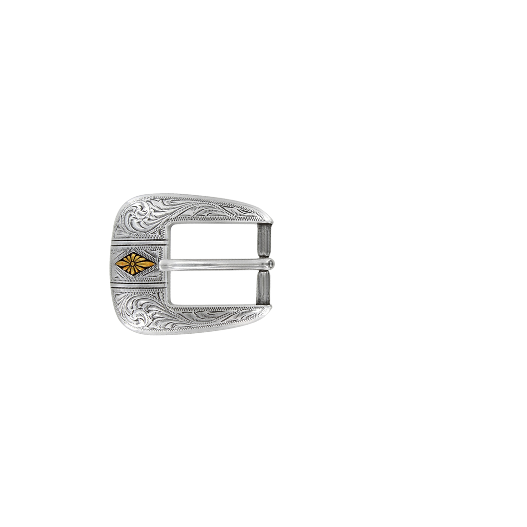 1 inch Two-Tone Engraved Western Buckle Set