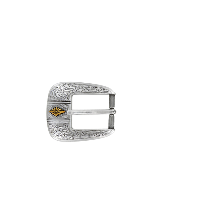 1 inch Two-Tone Engraved Western Buckle Set
