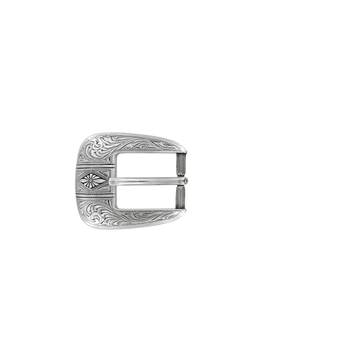 1 inch Engraved Silver Western Buckle Set