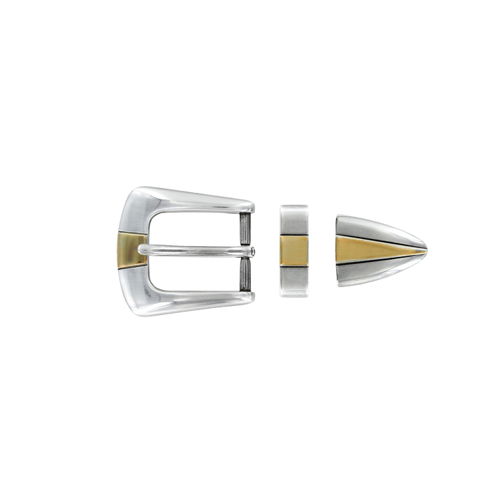 1 inch Two-Tone Belt Buckle Set
