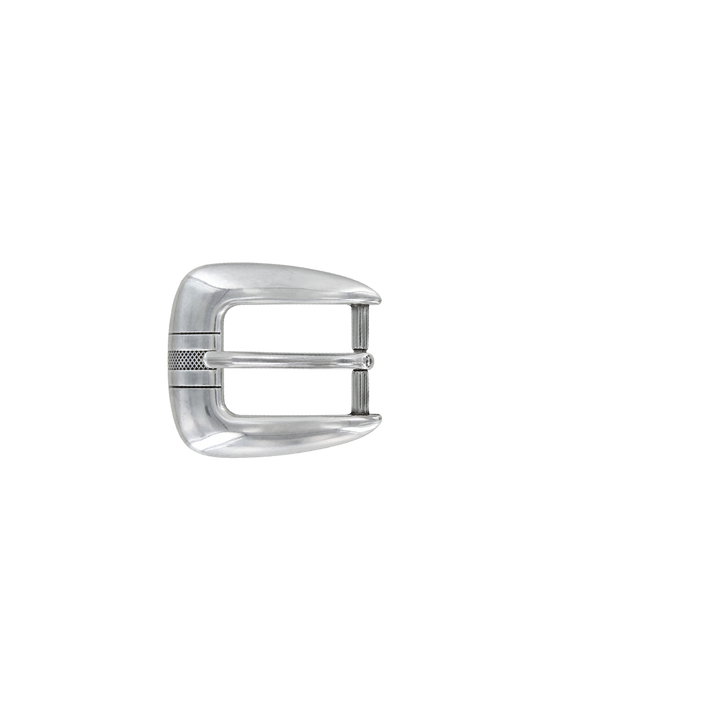 1 inch Silver Black Accent Belt Buckle Set