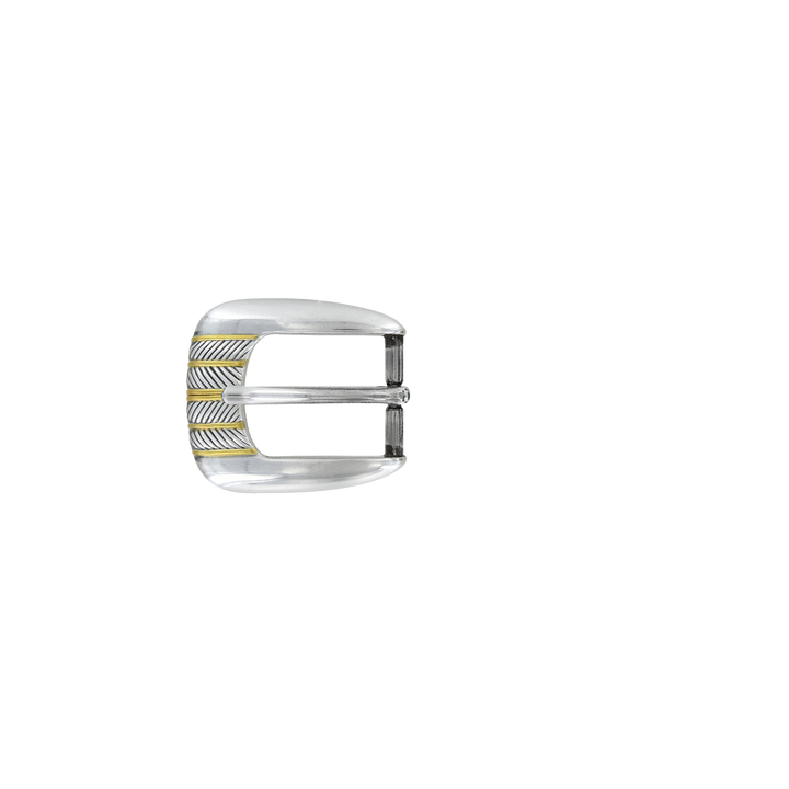 1 inch Two-Tone Engraved Belt Buckle Set