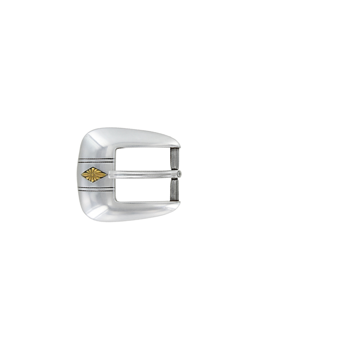 1 inch Two-Tone Floral Inlay Belt Buckle Set