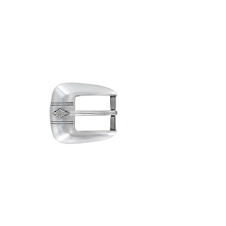 1 inch Floral Inlay Silver Belt Buckle Set
