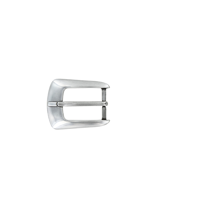 1 inch Center Stripe Silver Belt Buckle Set