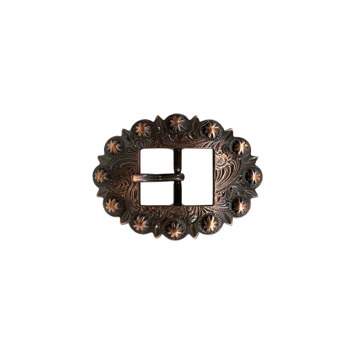 1 inch Western Floral Oval Belt Buckle