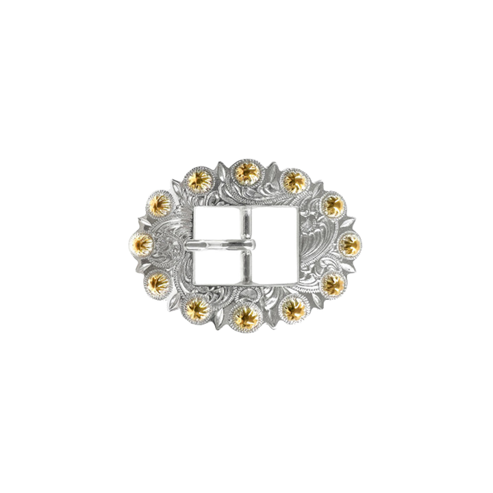 1 inch Western Floral Oval Belt Buckle
