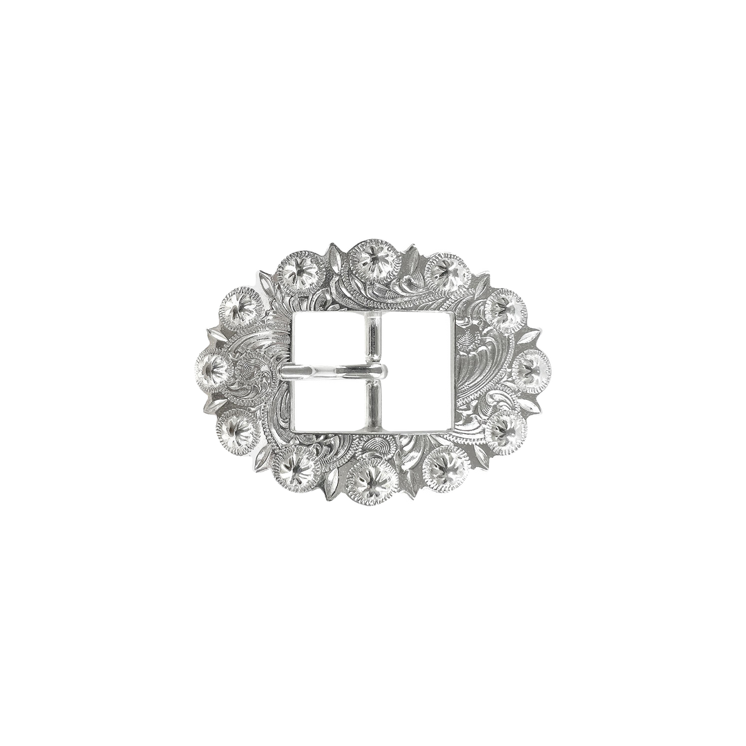 1 inch Western Floral Oval Belt Buckle