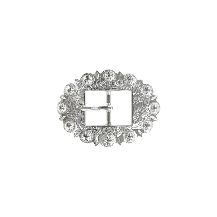 1 inch Western Floral Oval Belt Buckle