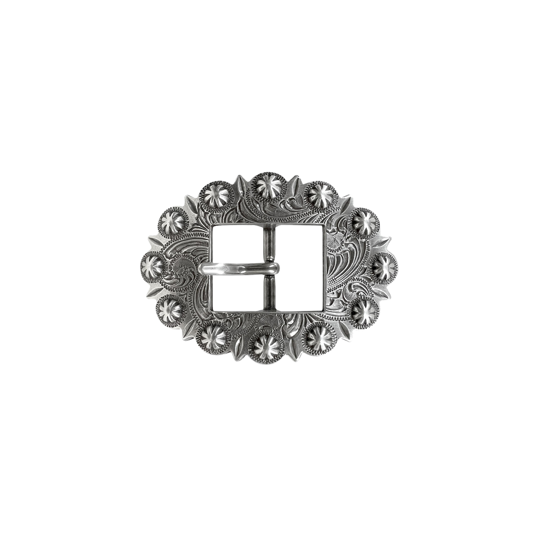 1 inch Western Floral Oval Belt Buckle