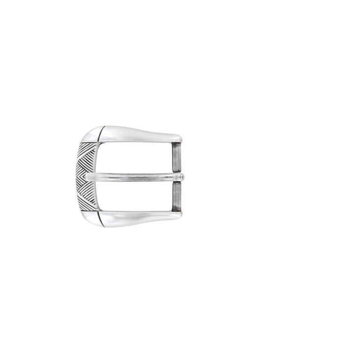 1-1/8 inch Silver Metal Belt Buckle Set