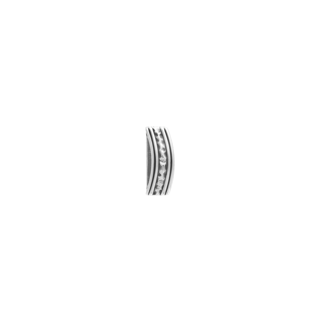 1-1/8 inch Hammered Silver Belt Buckle Set