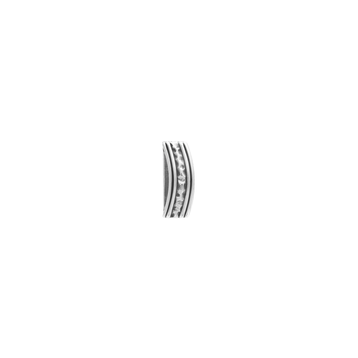 1-1/8 inch Hammered Silver Belt Buckle Set