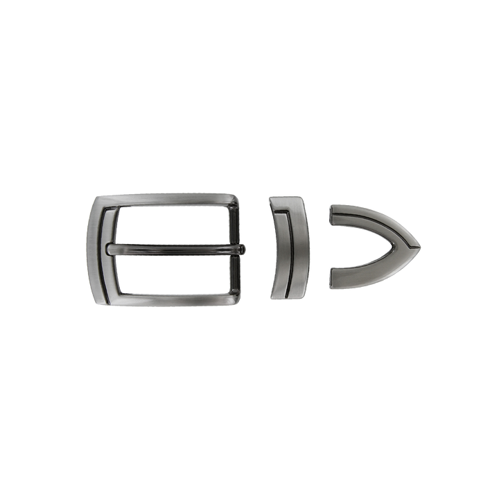 1-1/8 inch Gunmetal Belt Buckle Set