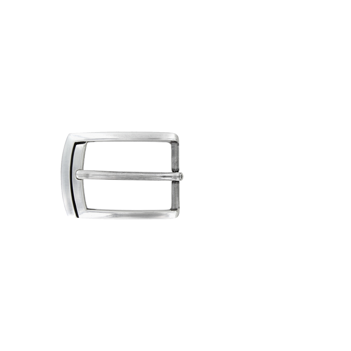 1-1/8 inch Premium Silver Belt Buckle Set