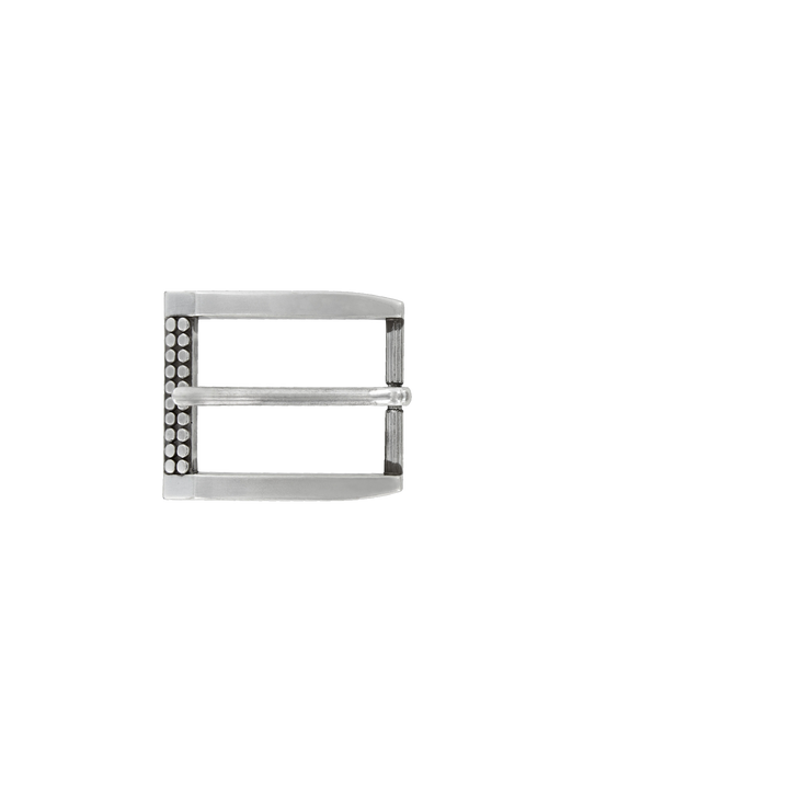 1-1/8 inch Studded Silver Belt Buckle Set