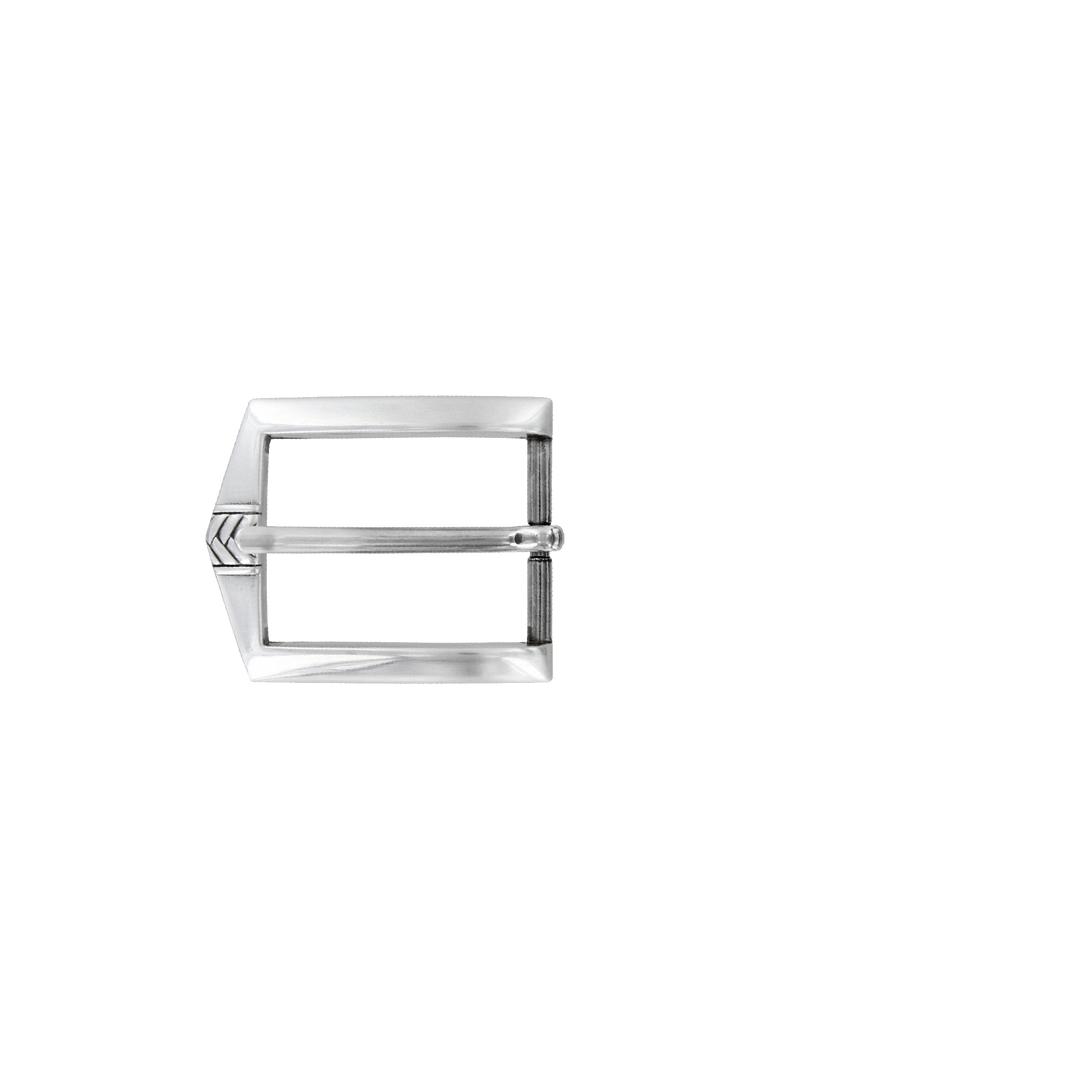 1-1/8 inch Chevron Silver Belt Buckle Set