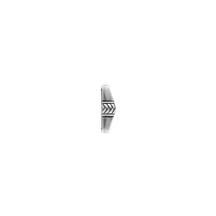 1-1/8 inch Chevron Silver Belt Buckle Set