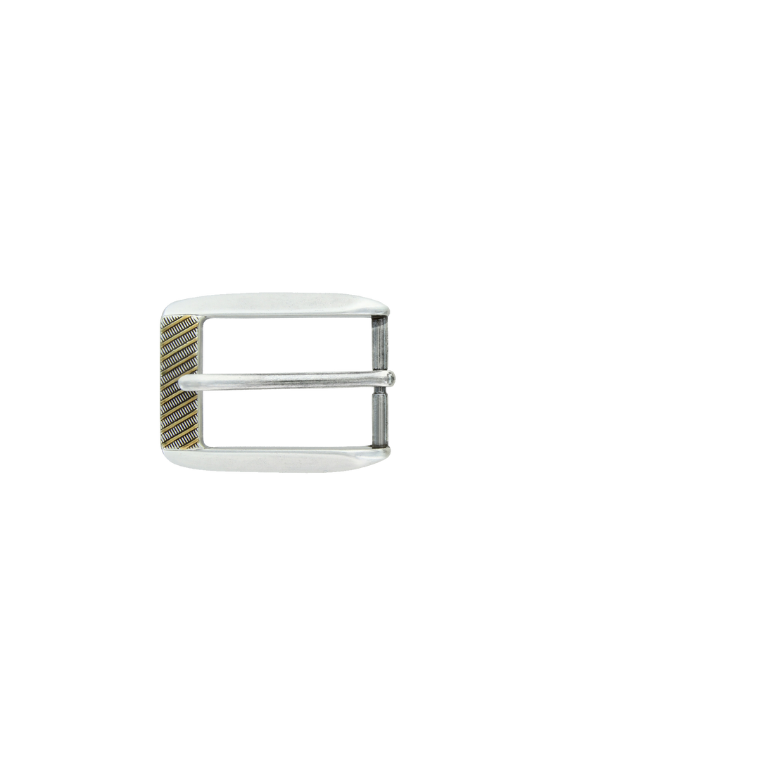 1-1/8 inch Premium Silver & Gold Belt Buckle Set
