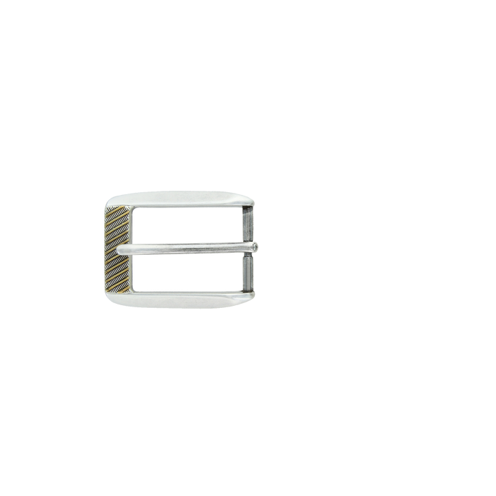 1-1/8 inch Premium Silver & Gold Belt Buckle Set