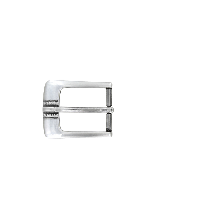 1-1/8 inch Vintage-Style Silver Belt Buckle Set