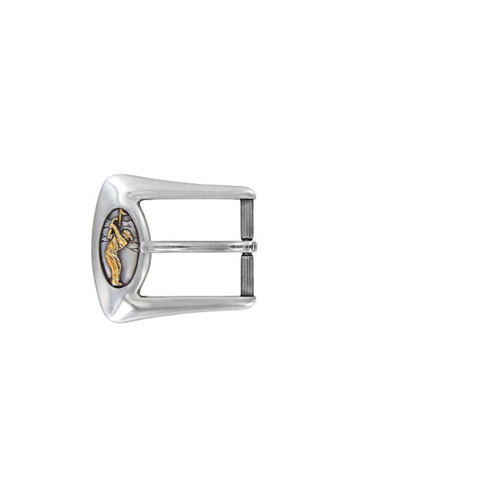 1-1/8 inch Antique Silver Golf Belt Buckle Set
