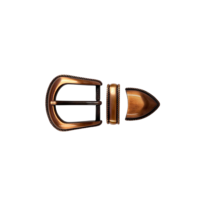 1-1/8 inch Western Rope-Edge Belt Buckle Set