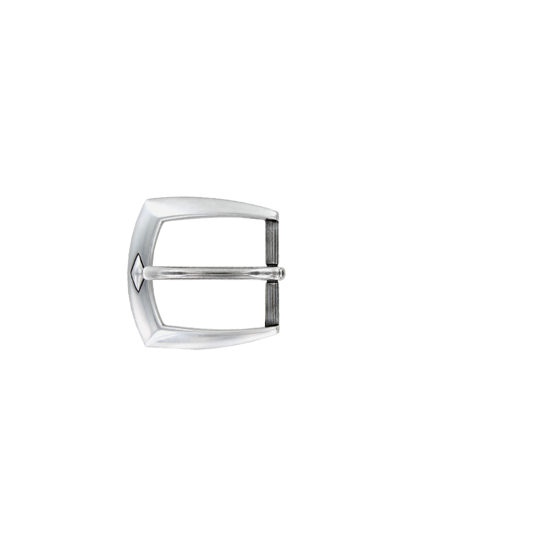 1-1/8 inch Silver Belt Buckle Set