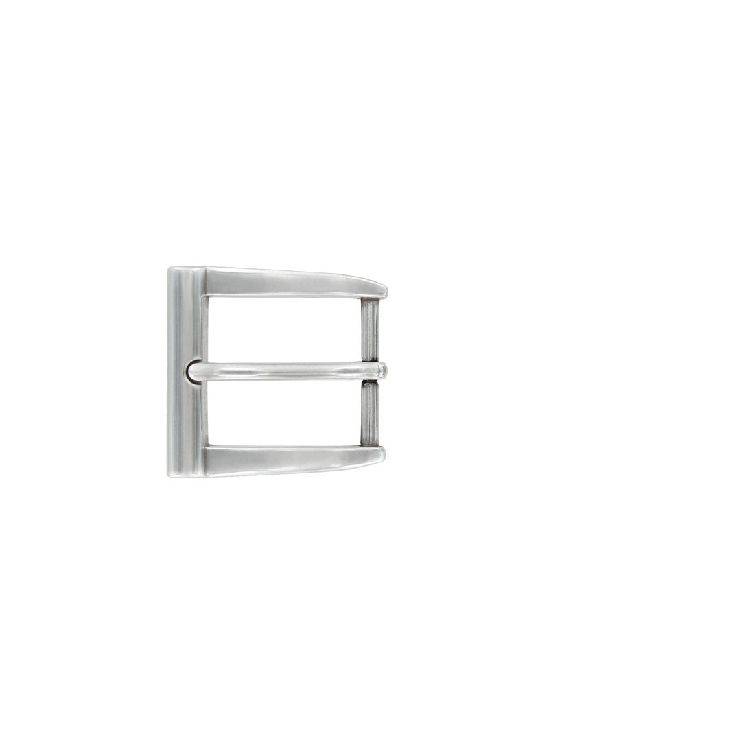1-1/8 inch Arc Silver Belt Buckle Set
