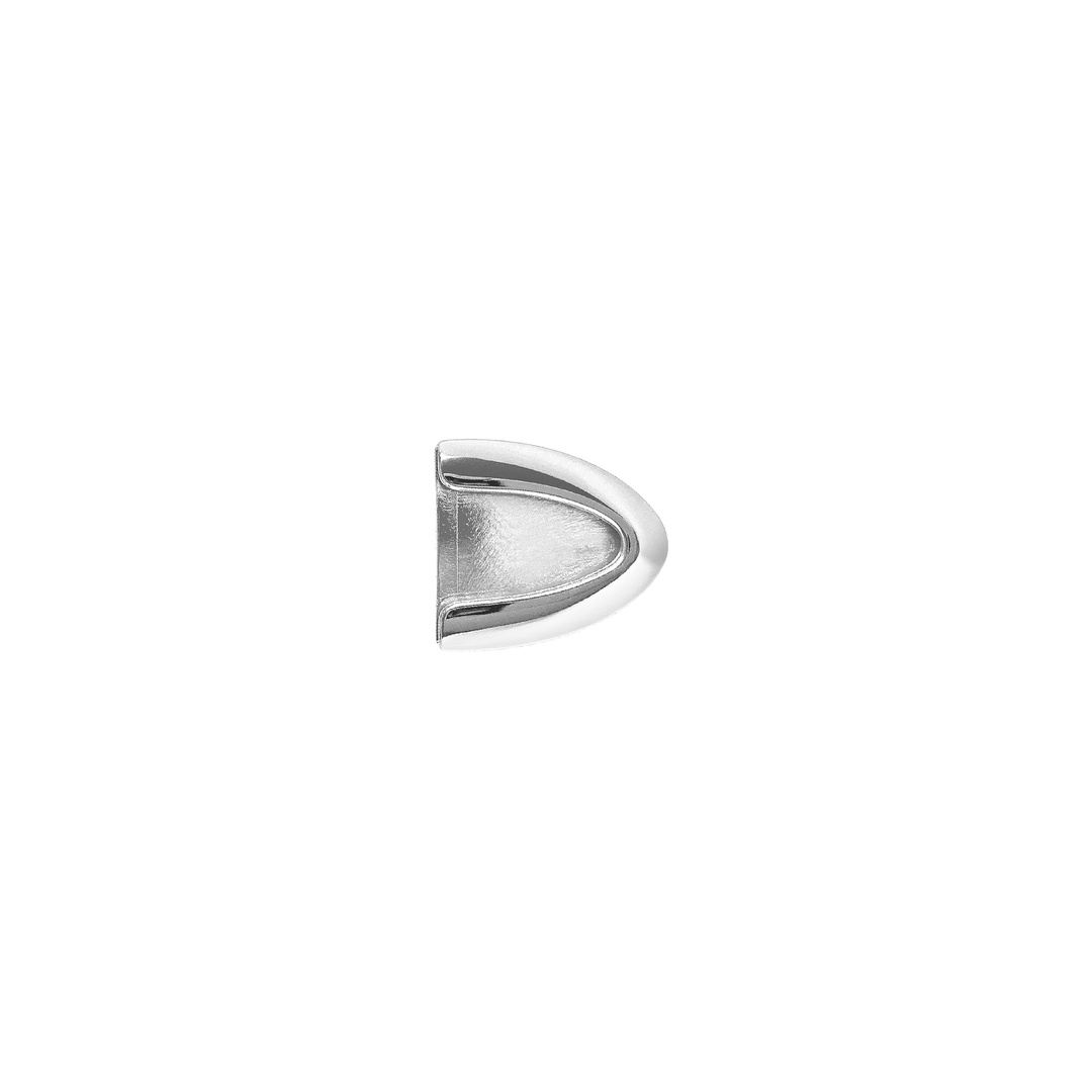 1-1/4 inch Rounded Edge Polished Silver Belt Buckle Set
