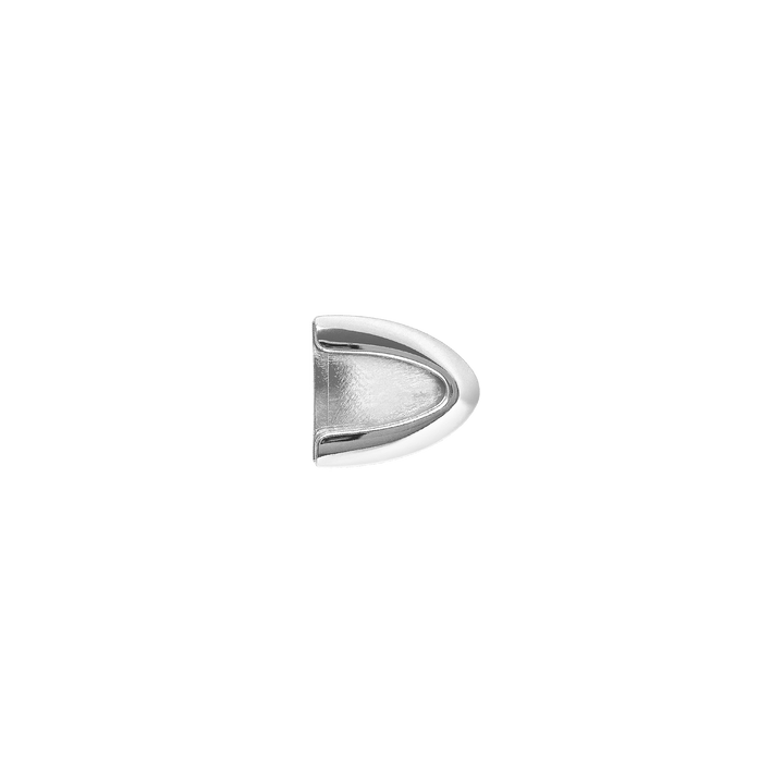 1-1/4 inch Rounded Edge Polished Silver Belt Buckle Set
