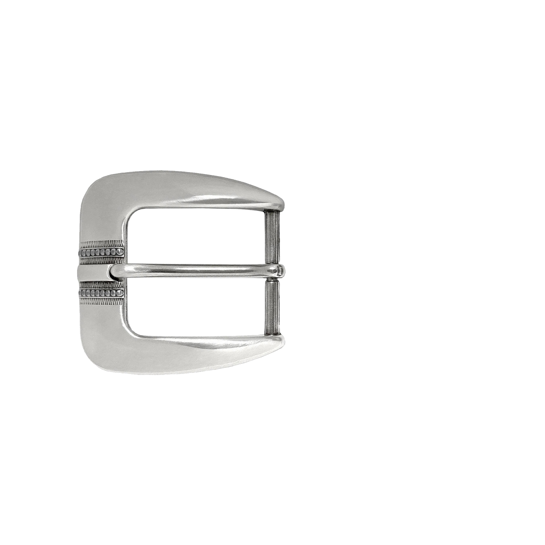 1-3/8 inch Silver Decorative Western Belt Buckle Set