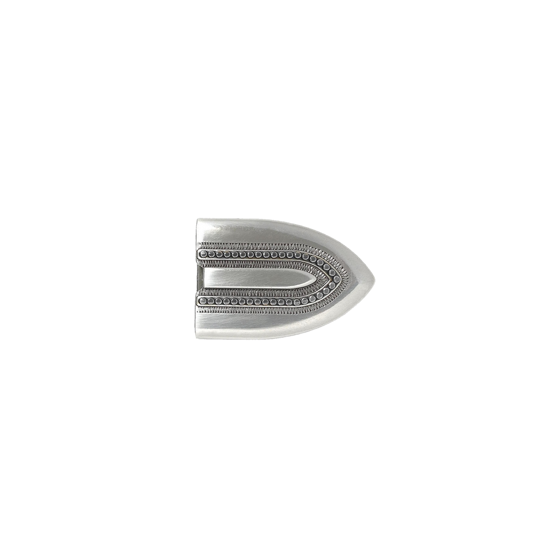 1-3/8 inch Silver Decorative Western Belt Buckle Set