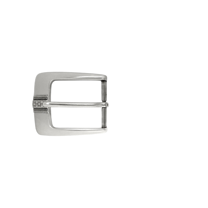 1-3/8 inch Silver Patterned Western Belt Buckle Set