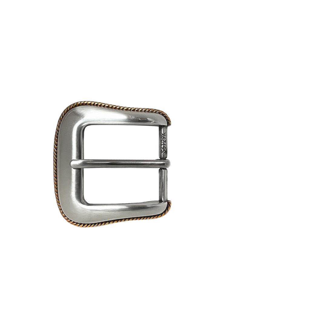 1-3/8 inch Vintage Rope-Edge Western Belt Buckle Set