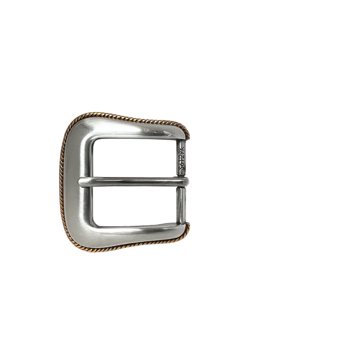 1-3/8 inch Vintage Rope-Edge Western Belt Buckle Set