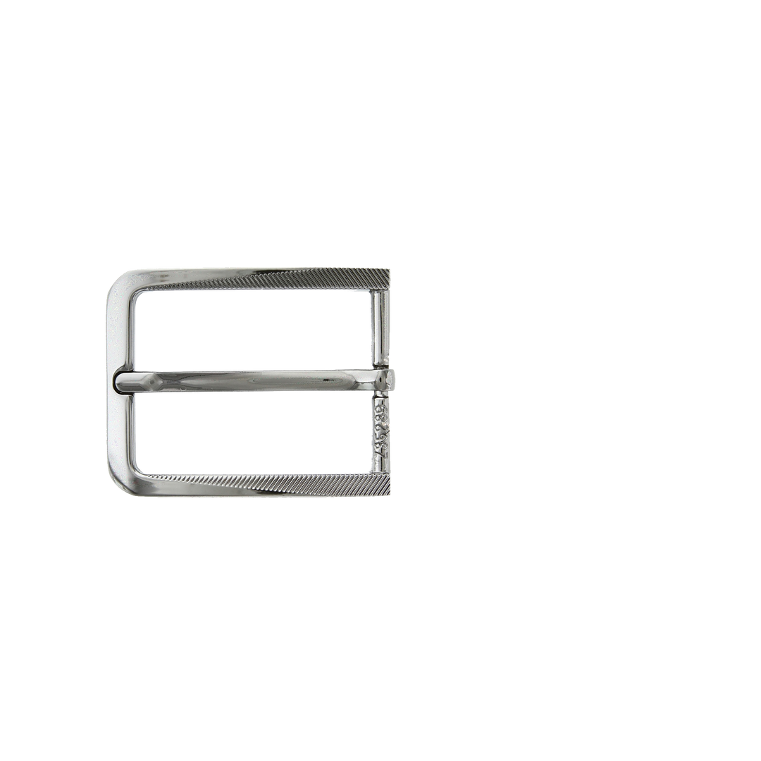 1-3/8 inch Slim Textured Rectangular Metal Belt Buckle