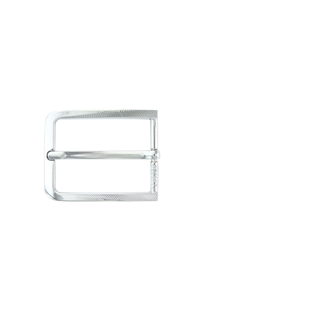 1-3/8 inch Slim Textured Rectangular Metal Belt Buckle