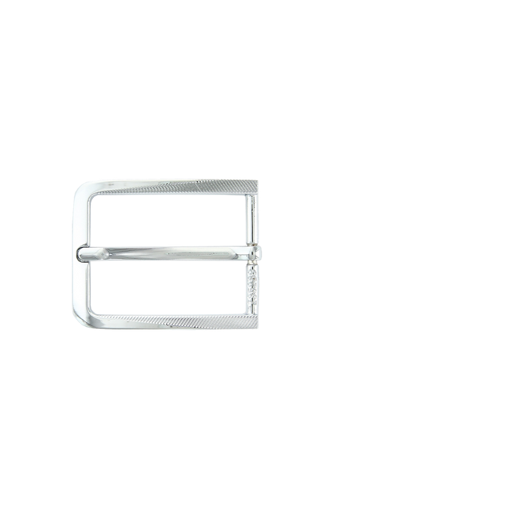1-3/8 inch Slim Textured Rectangular Metal Belt Buckle