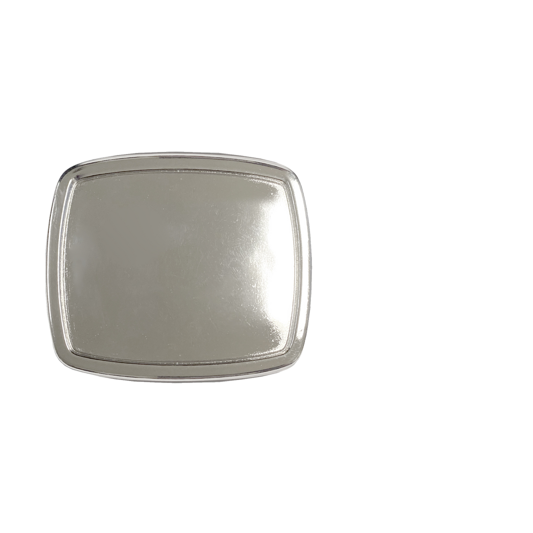 1-1/2 inch Square Metal Belt Buckle – Brass, Nickel & Silver Finish