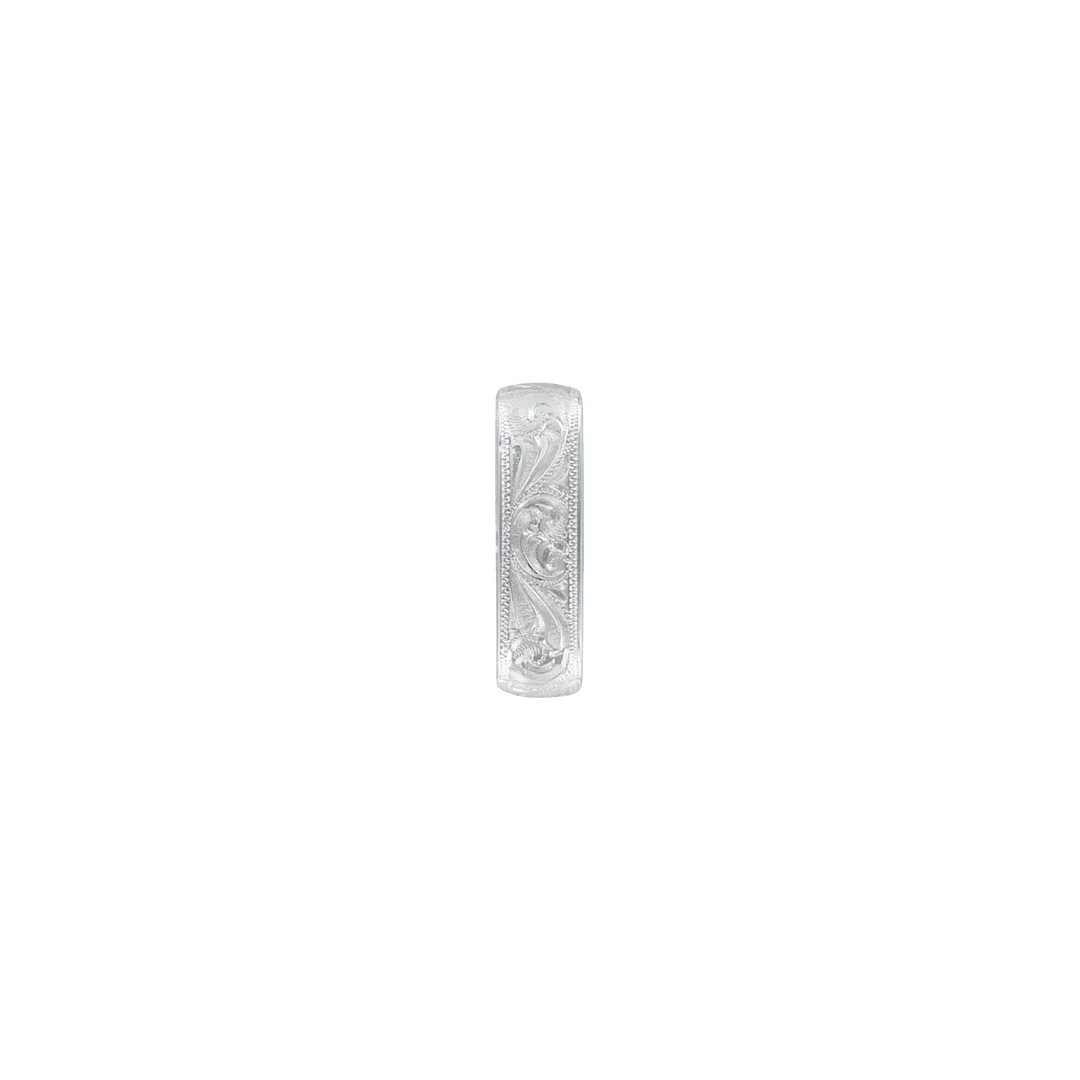 1-1/2 inch Silver Floral Engraved Belt Buckle Set