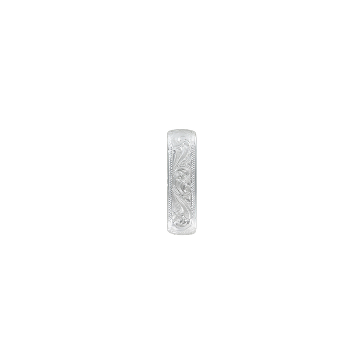 1-1/2 inch Silver Floral Engraved Belt Buckle Set