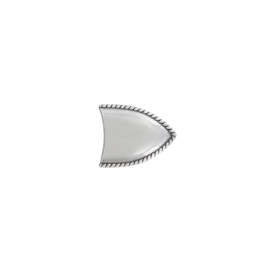 1-1/2 inch Rope-Edged Silver Belt Buckle Set